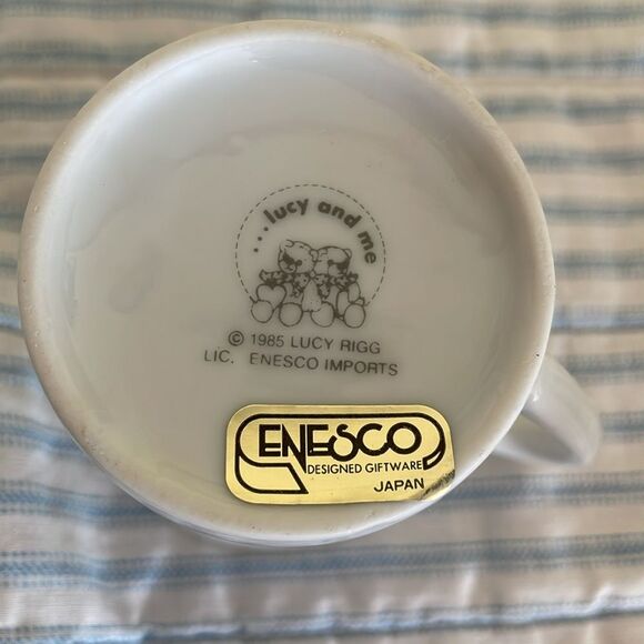 Enesco Baby’s First Christmas vintage ceramic cup 1985 Lucy and me Lucy Rigg - Picture 3 of 9